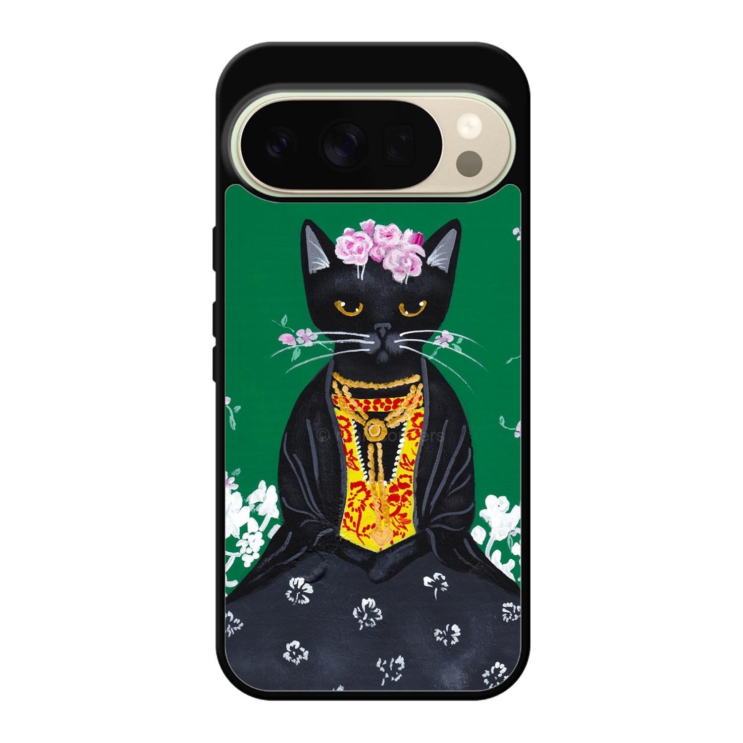 Frida Catlo Floral Black Cat Google Pixel 10 Pro Case OV1215