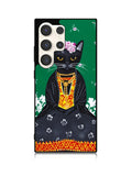 Frida Catlo Floral Black Cat Samsung Galaxy S25 Ultra 5G Case QC1215
