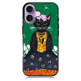 Frida Catlo Floral Black Cat iPhone 17 Case OV1215