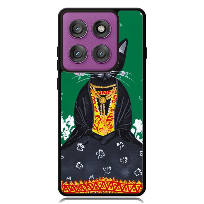Frida Catlo Floral Black Cat Motorola Moto Edge 2025 | Moto Edge 60 Fusion | Moto Edge 60 Pro Case OV1215