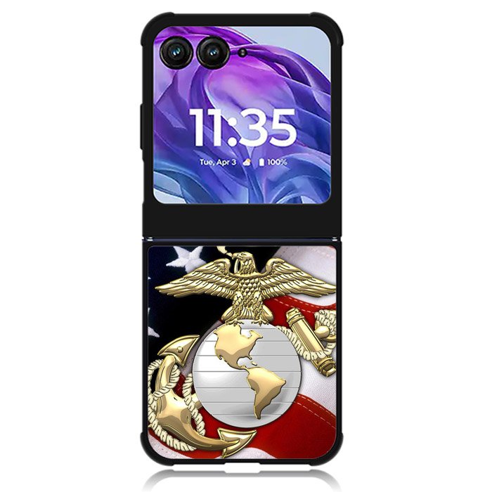 Marine Corps Anchor 1st Motorola Moto Razr Plus 2024 , Moto Razr+ 2024 Case