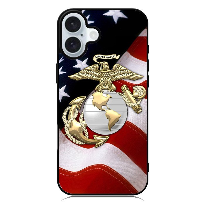 Marine Corps Anchor 1st iPhone 16 Plus Case