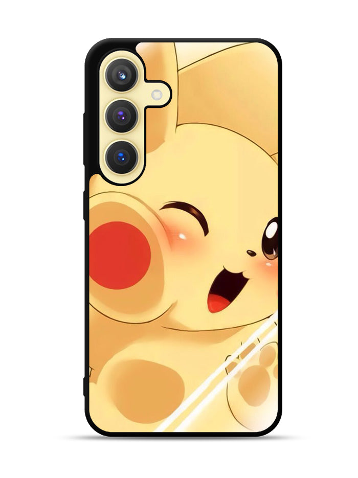 Pikachu Cute Pokemon Samsung Galaxy S24 Plus 5G , Samsung Galaxy S24+ 5G Case
