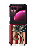 Browning Deer Real Tree Camo USA Flag Motorola Moto Razr Plus 2023 , Moto Razr+ 2023 Case