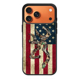 Browning Deer Real Tree Camo USA Flag iPhone 17 Pro Case