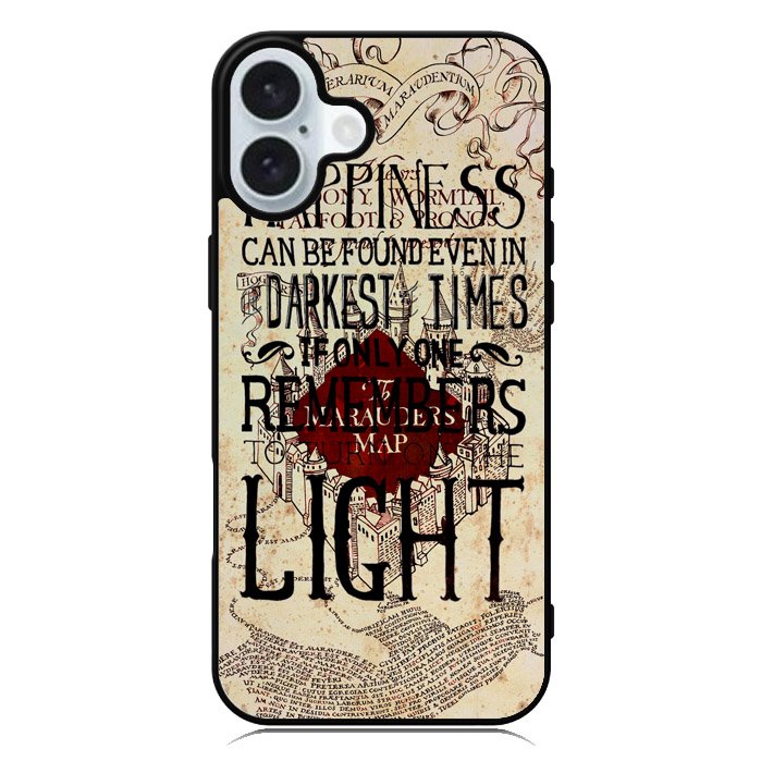Harry Potter Marauders Map Happines iPhone 16 Case QC1242