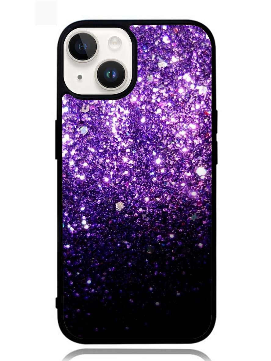 Purple Sparkling Glitter iPhone 14 Plus Case