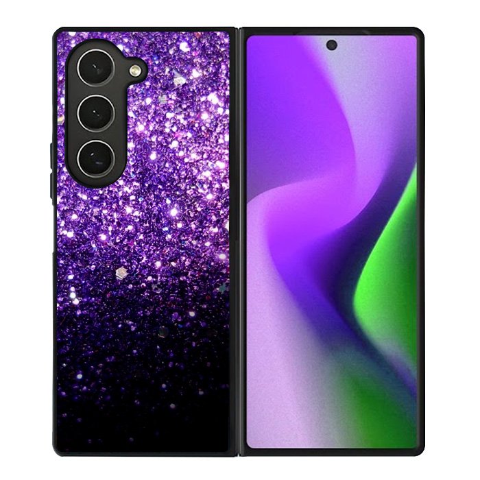 Purple Sparkling Glitter Samsung Galaxy Z Fold 6 Case
