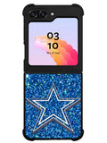 Dallas Cowboys Sparkling Glitter Samsung Galaxy Z Flip 5 5G 2023 Case
