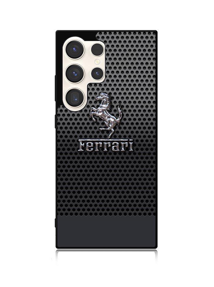 Ferrari Chrome Logo Samsung Galaxy S25 Ultra 5G Case QC1286