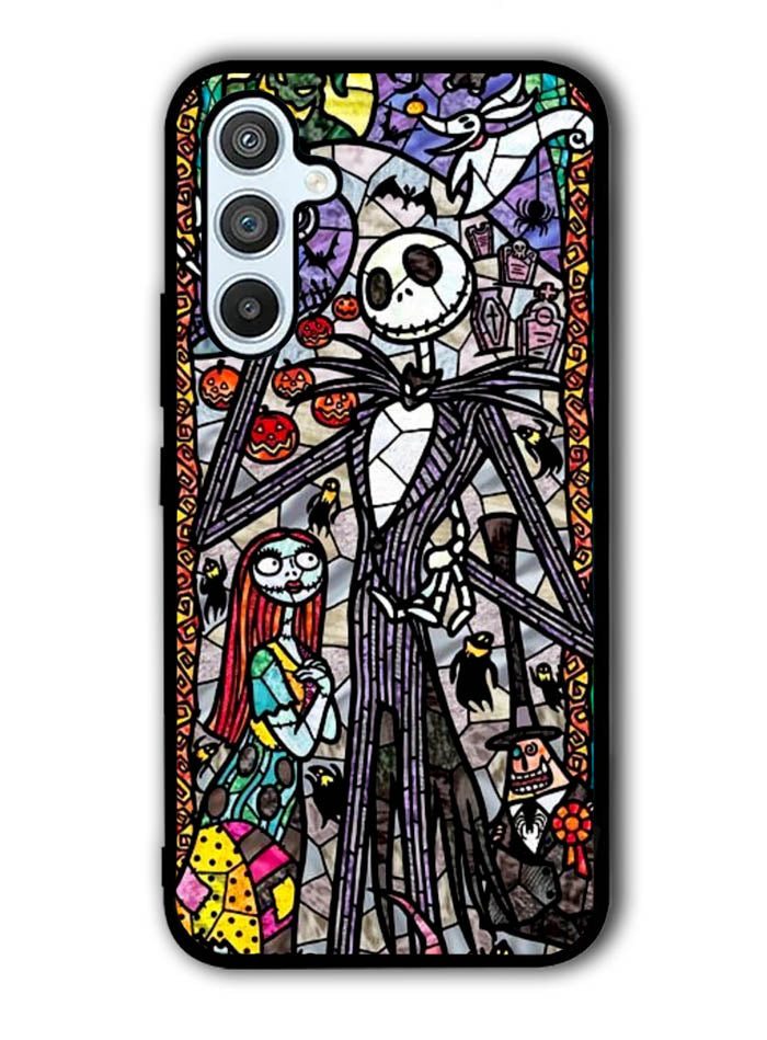 Nightmare Before Christmas Art Glass Samsung Galaxy A54 5G Case