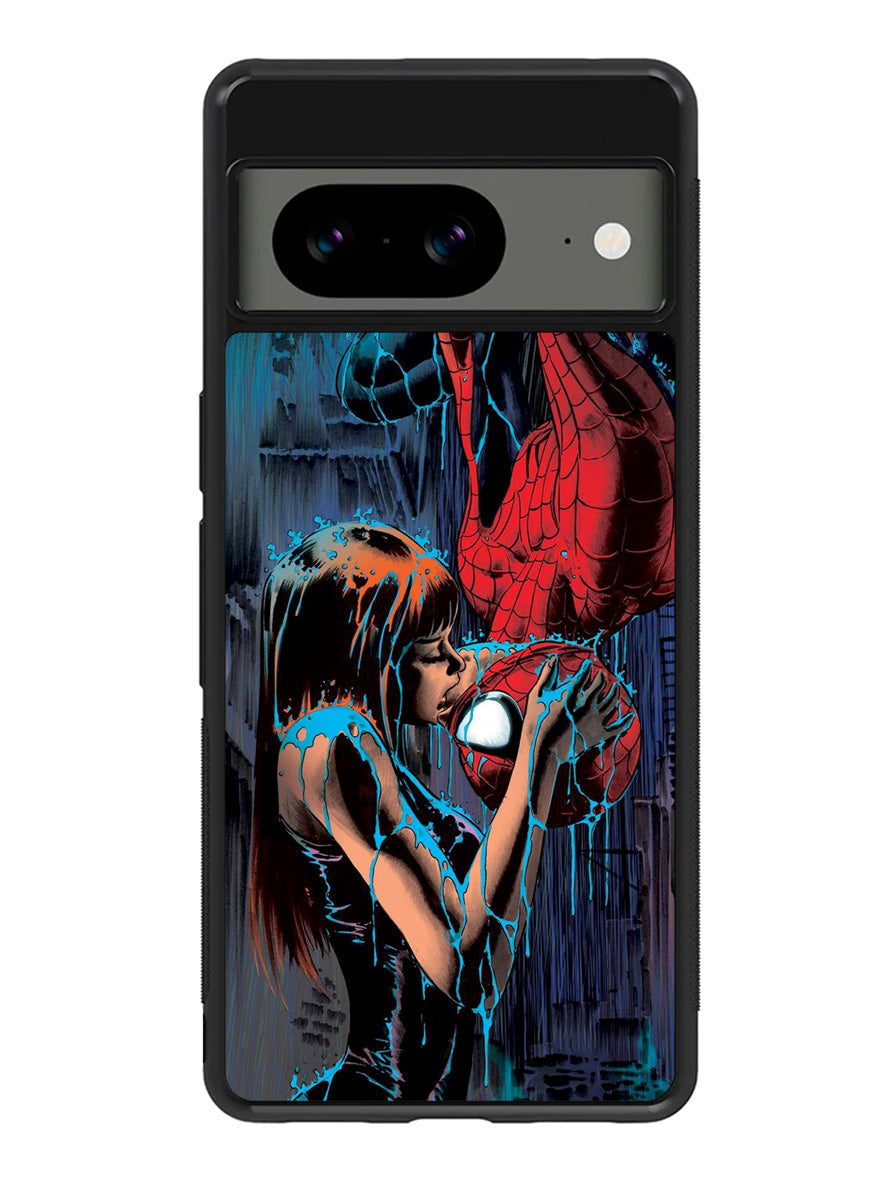 Spiderman Mary Jane Kissing Google Pixel 8 Case QC1356