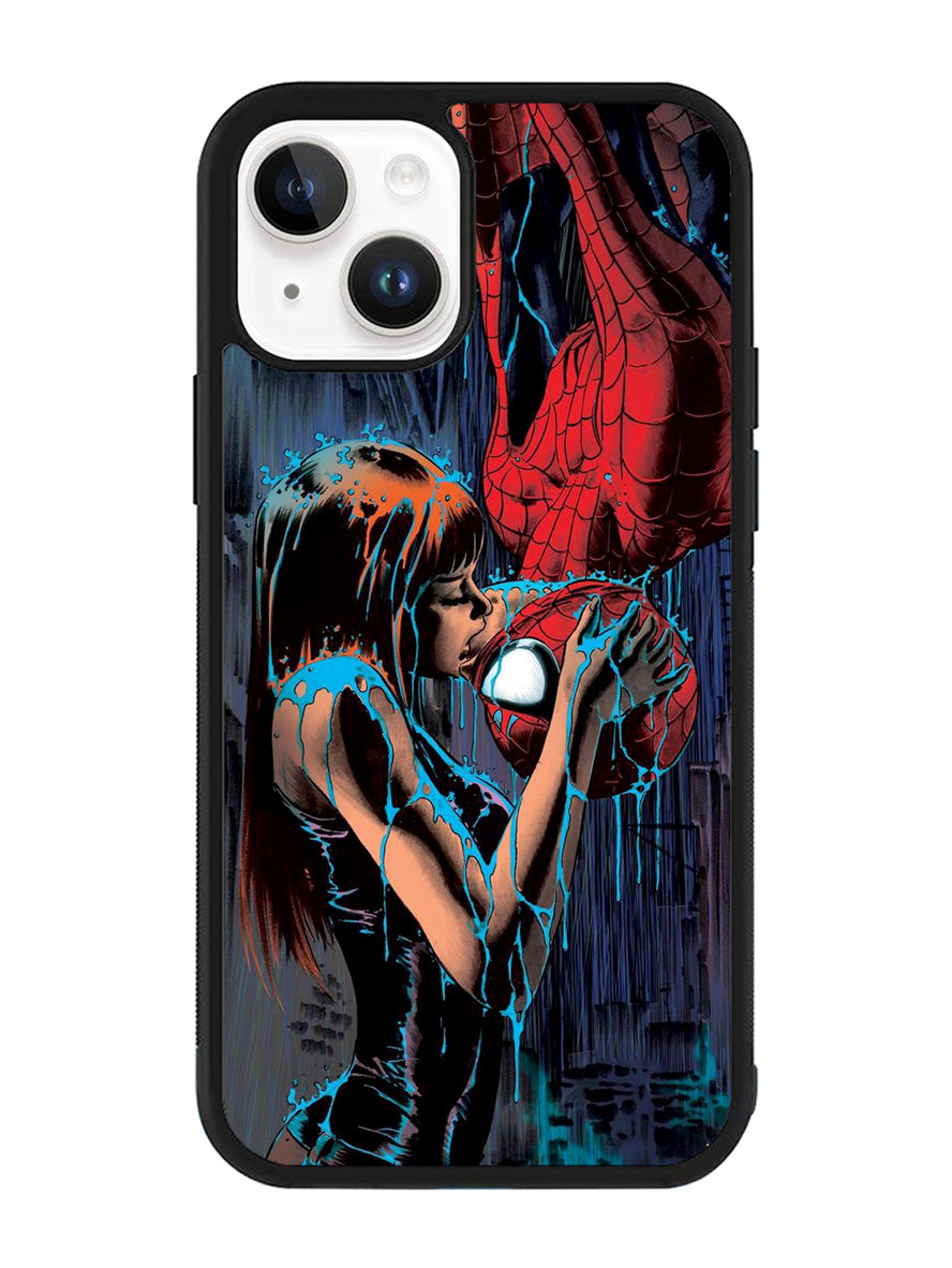 Spiderman Mary Jane Kissing iPhone 14 Case QC1356