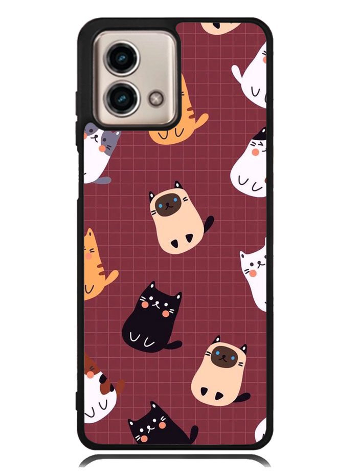 Cat Pattern Wallpaper Motorola Moto G Stylus 5G 2023 Case OV1436