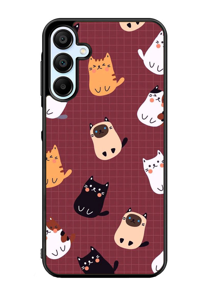 Cat Pattern Wallpaper Samsung Galaxy A15 5G Case OV1436