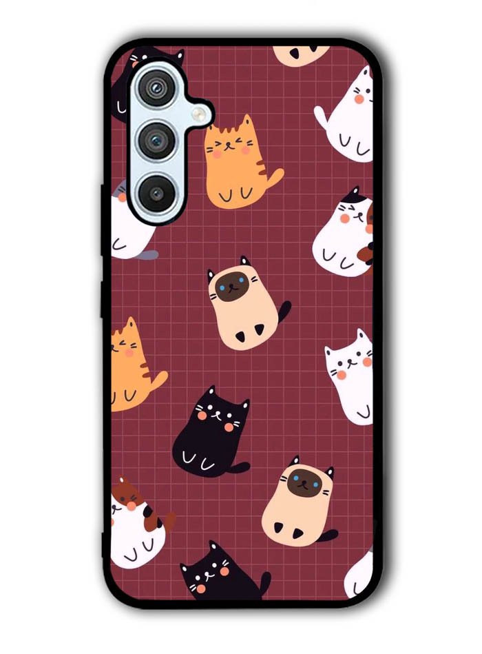 Cat Pattern Wallpaper Samsung Galaxy A14 5G Case QC1436