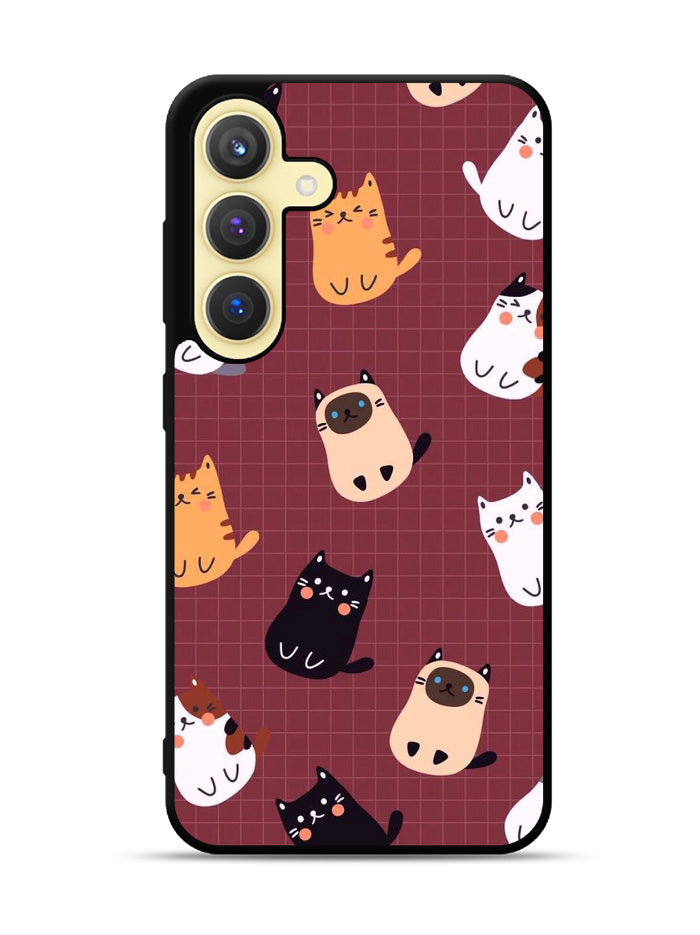 Cat Pattern Wallpaper Samsung Galaxy S25 Plus 5G , Samsung Galaxy S25+ 5G Case OV1436