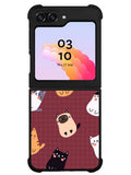 Cat Pattern Wallpaper Samsung Galaxy Z Flip 5 5G 2023 Case OV1436
