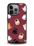 Cat Pattern Wallpaper iPhone 16 Pro Case OV1436