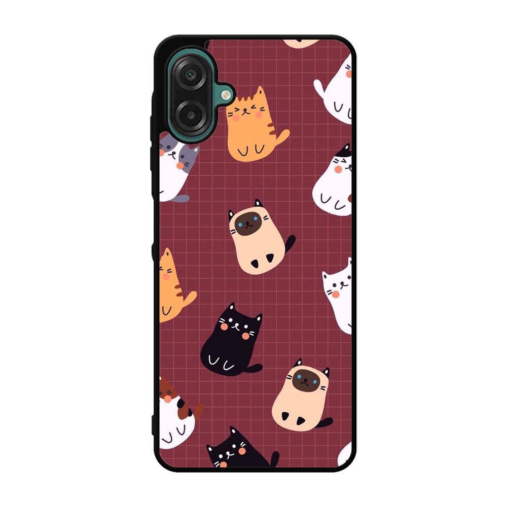 Cat Pattern Wallpaper Samsung Galaxy A07 Case QC1436