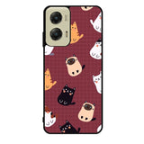 Cat Pattern Wallpaper Motorola Moto G Stylus 5G 2024 Case OV1436