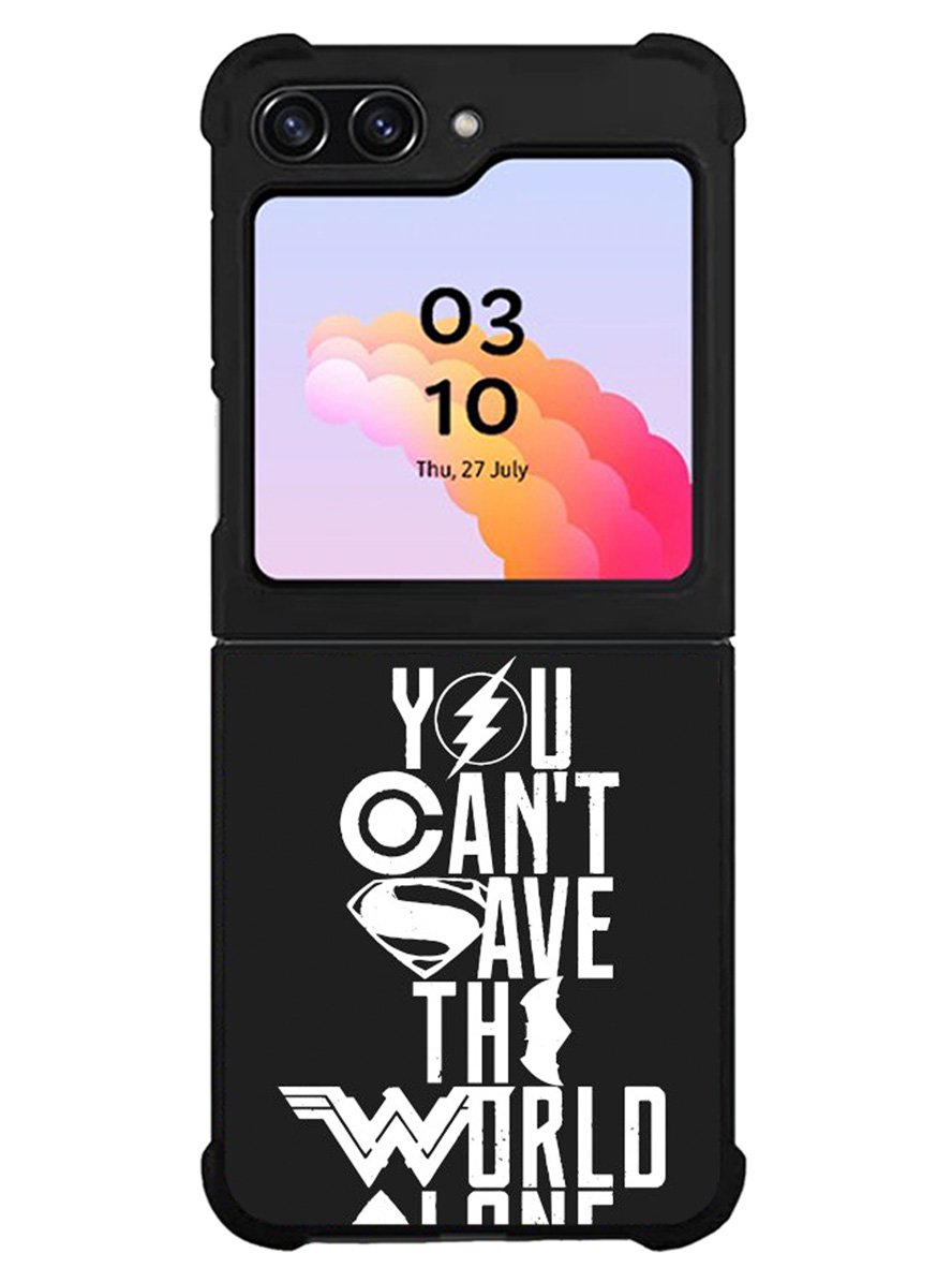 JL You Cant Save The World Alone Samsung Galaxy Z Flip 5 5G 2023 Case OV1461