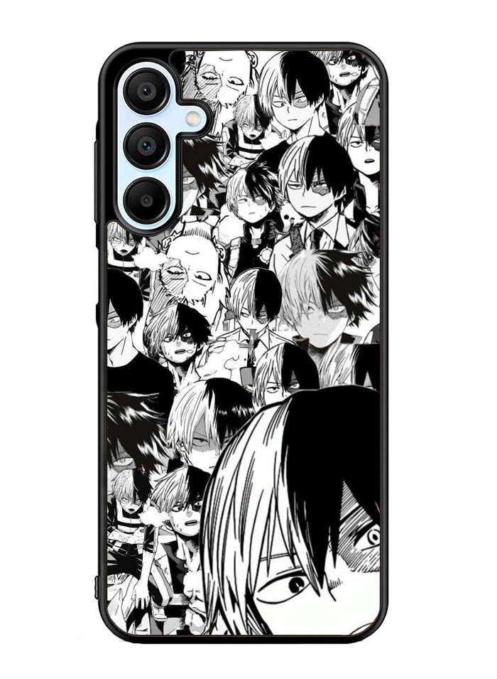 Todoroki Black and White Samsung Galaxy A35 5G Case OV7534
