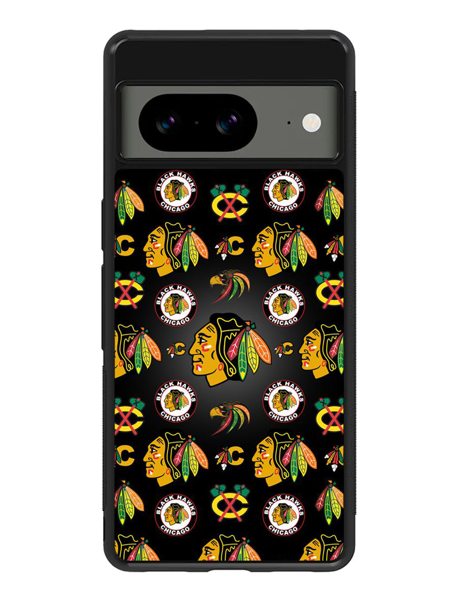 Chicago Blackhawks Pattern Google Pixel 8A Case QC7420