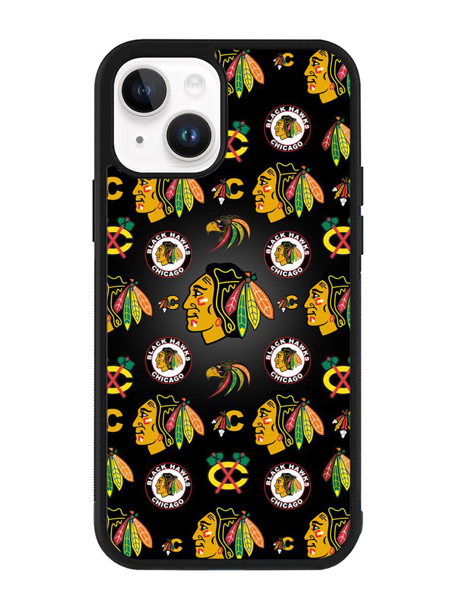 Chicago Blackhawks Pattern iPhone 15 Plus Case OV7420