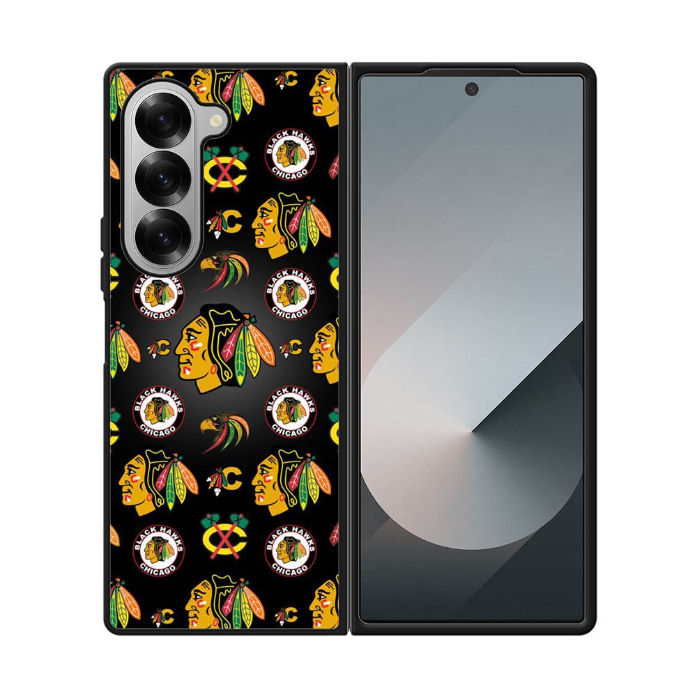 Chicago Blackhawks Pattern Samsung Galaxy Z Fold 7 5G Case QC7420