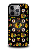 Chicago Blackhawks Pattern iPhone 16 Pro Max Case QC7420