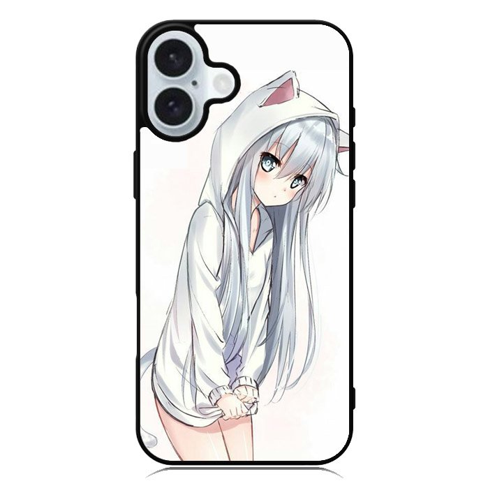 Anime Girl Sketch iPhone 16 Plus Case QC9638