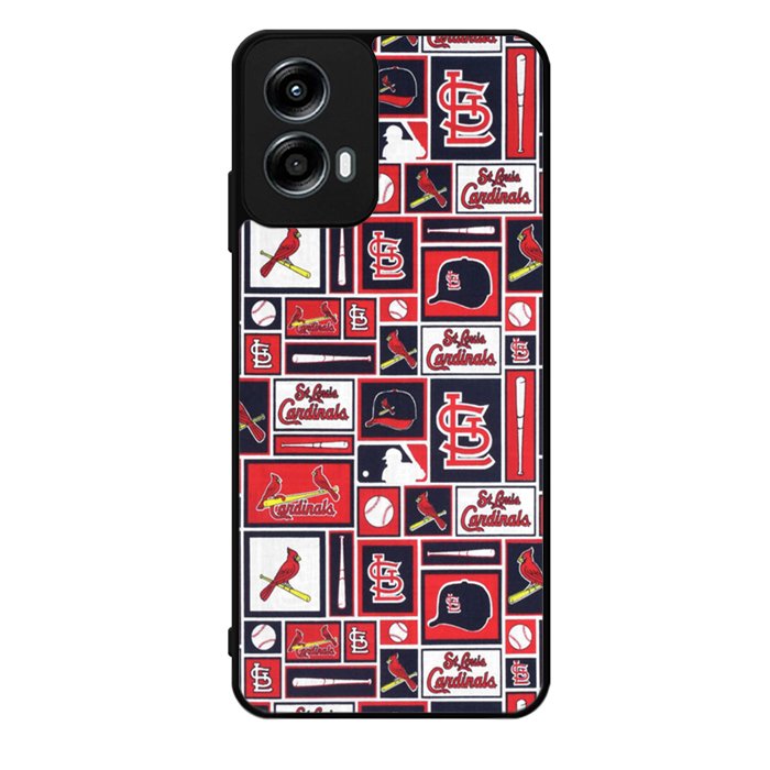 St Louis Cardinals Baseball Doodle Log Motorola Moto G Play 2024 Case OV9600