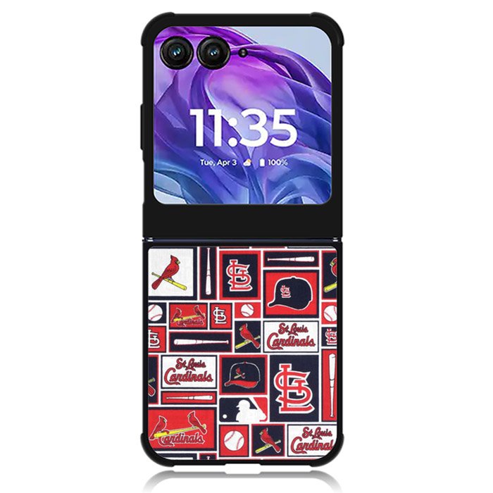 St Louis Cardinals Baseball Doodle Log Motorola Moto Razr Plus 2024 , Moto Razr+ 2024 Case OV9600