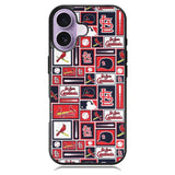 St Louis Cardinals Baseball Doodle Log iPhone 17 Case OV9600