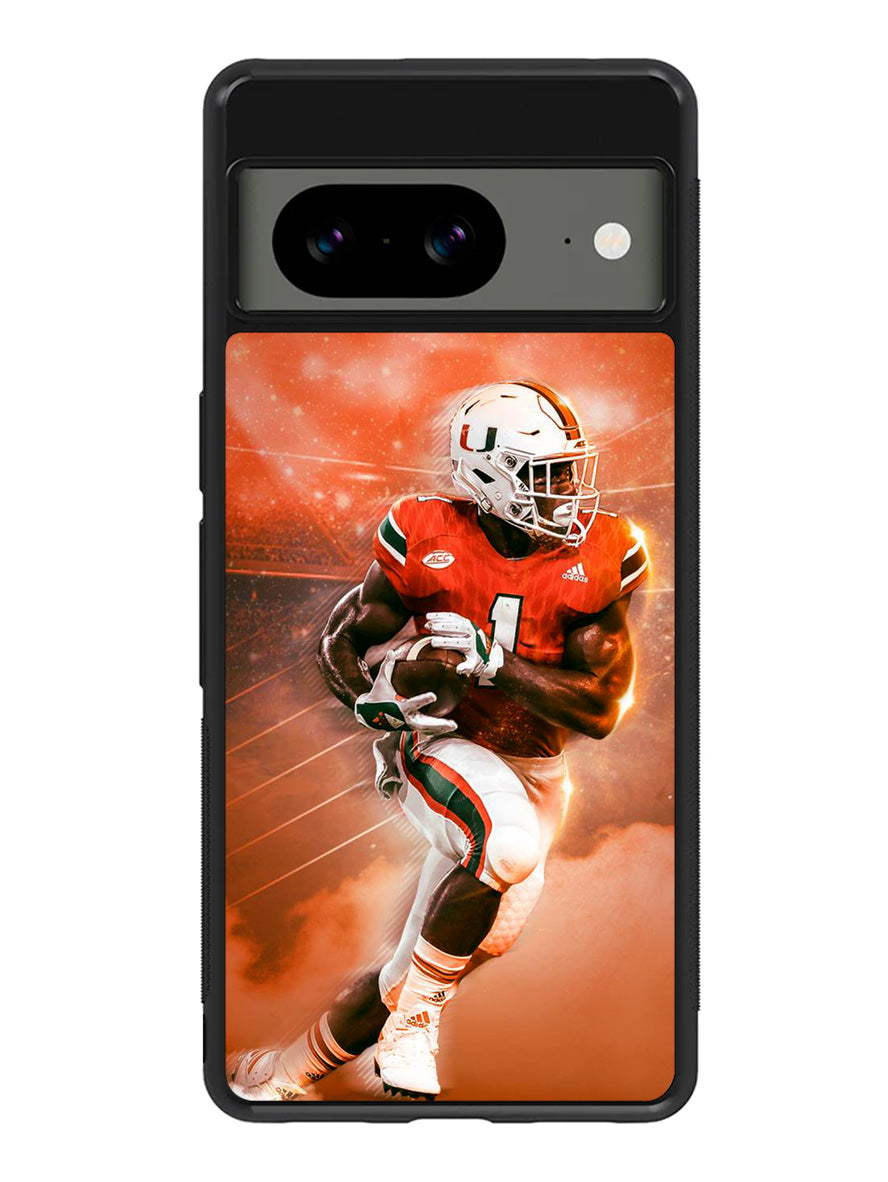 University of Miami Footbal Google Pixel 8A Case QC9597