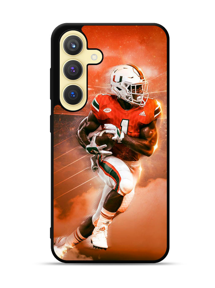 University of Miami Footbal Samsung Galaxy S25 Plus 5G , Samsung Galaxy S25+ 5G Case OV9597