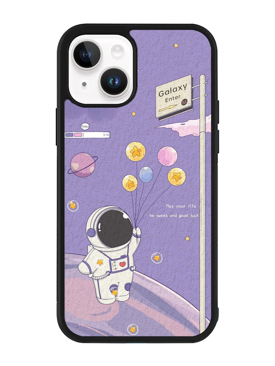 Astronaut Purple iPhone 15 Plus Case OV9083