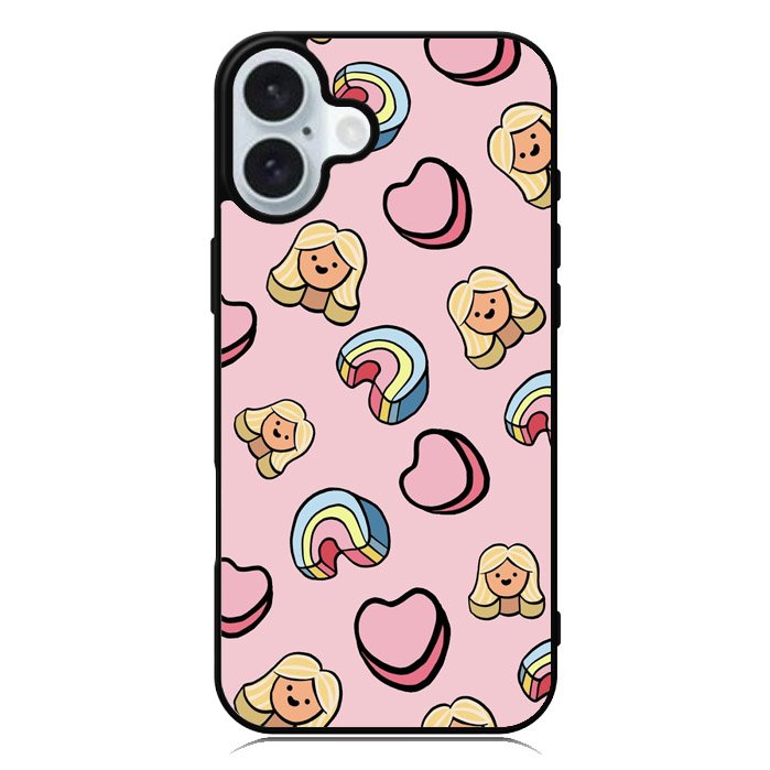 Girly Rainbow Pattern iPhone 16 Case QC9070