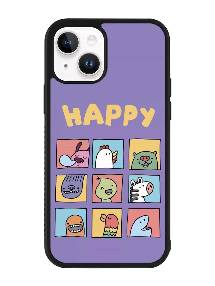 Kawaii Emoji Happy iPhone 14 Plus Case QC9061