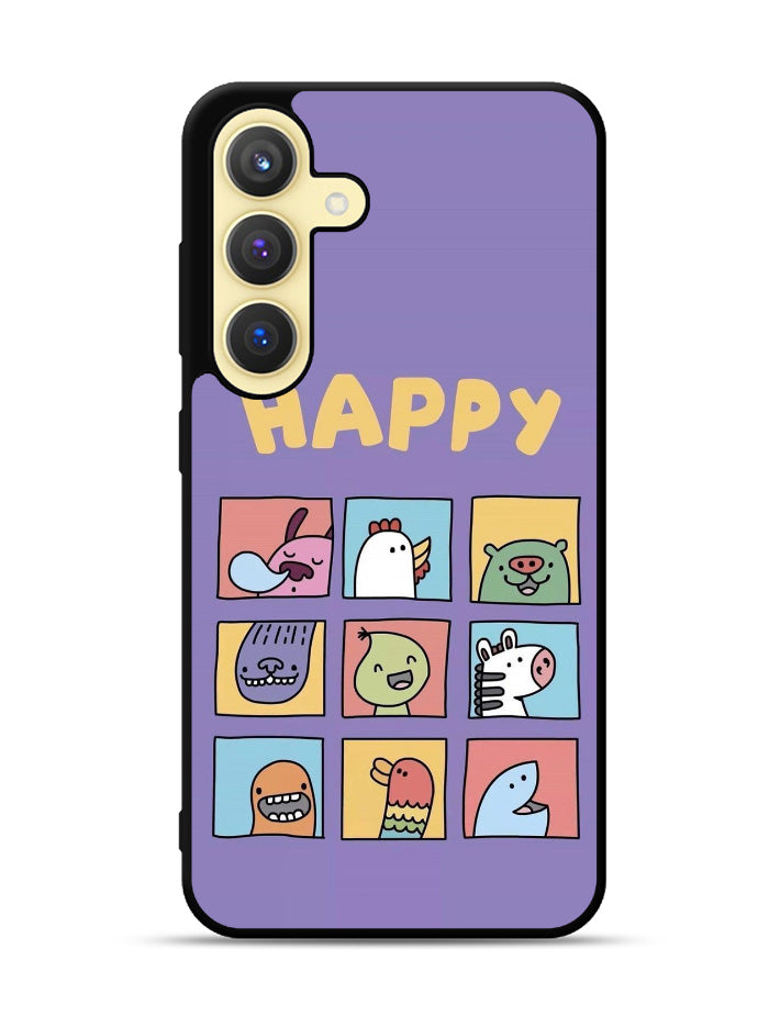 Kawaii Emoji Happy Samsung Galaxy S25 5G Case OV9061