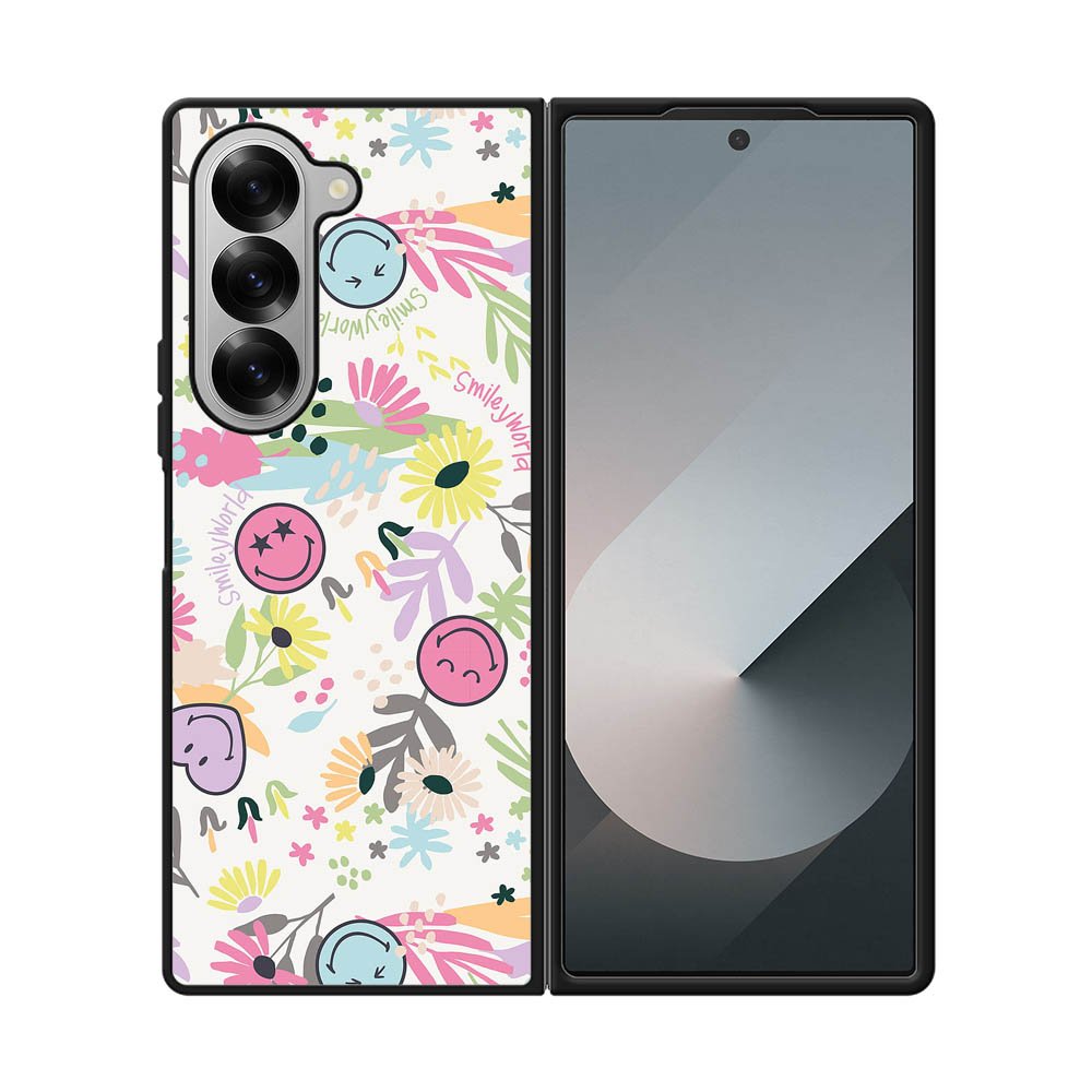 Smiley World Pattern Samsung Galaxy Z Fold 7 5G Case QC9048