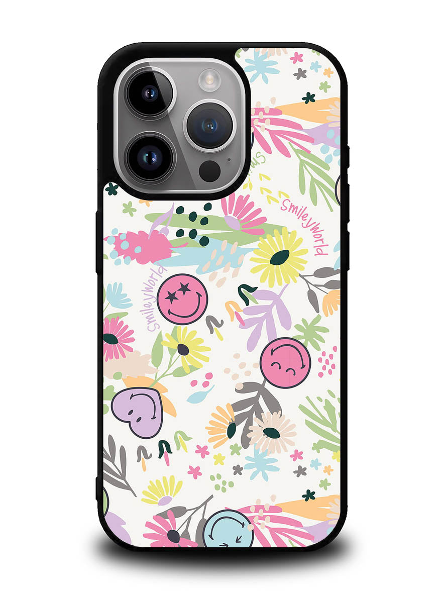 Smiley World Pattern iPhone 16 Pro Max Case QC9048
