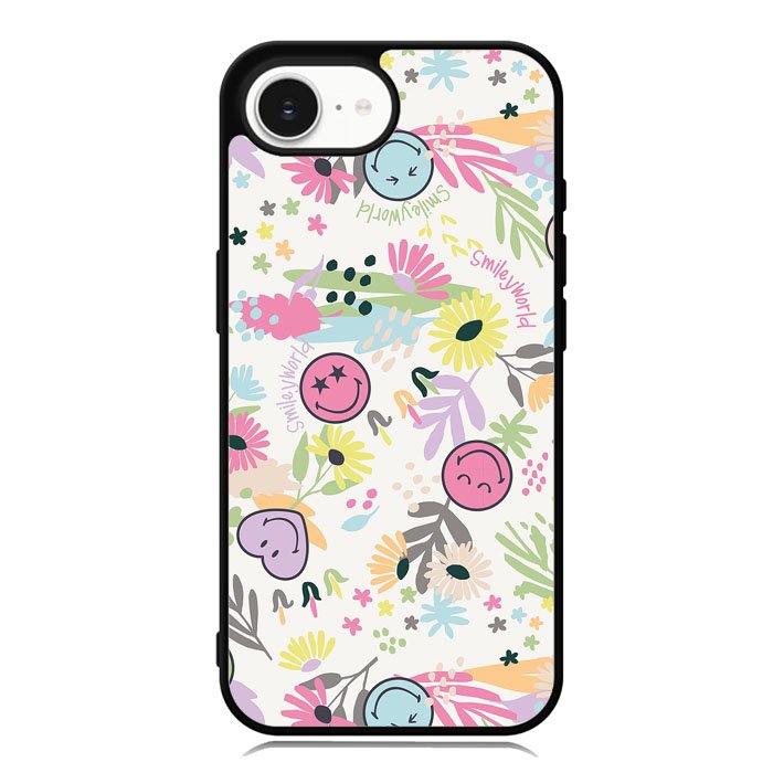 Smiley World Pattern iPhone 16e Case OV9048