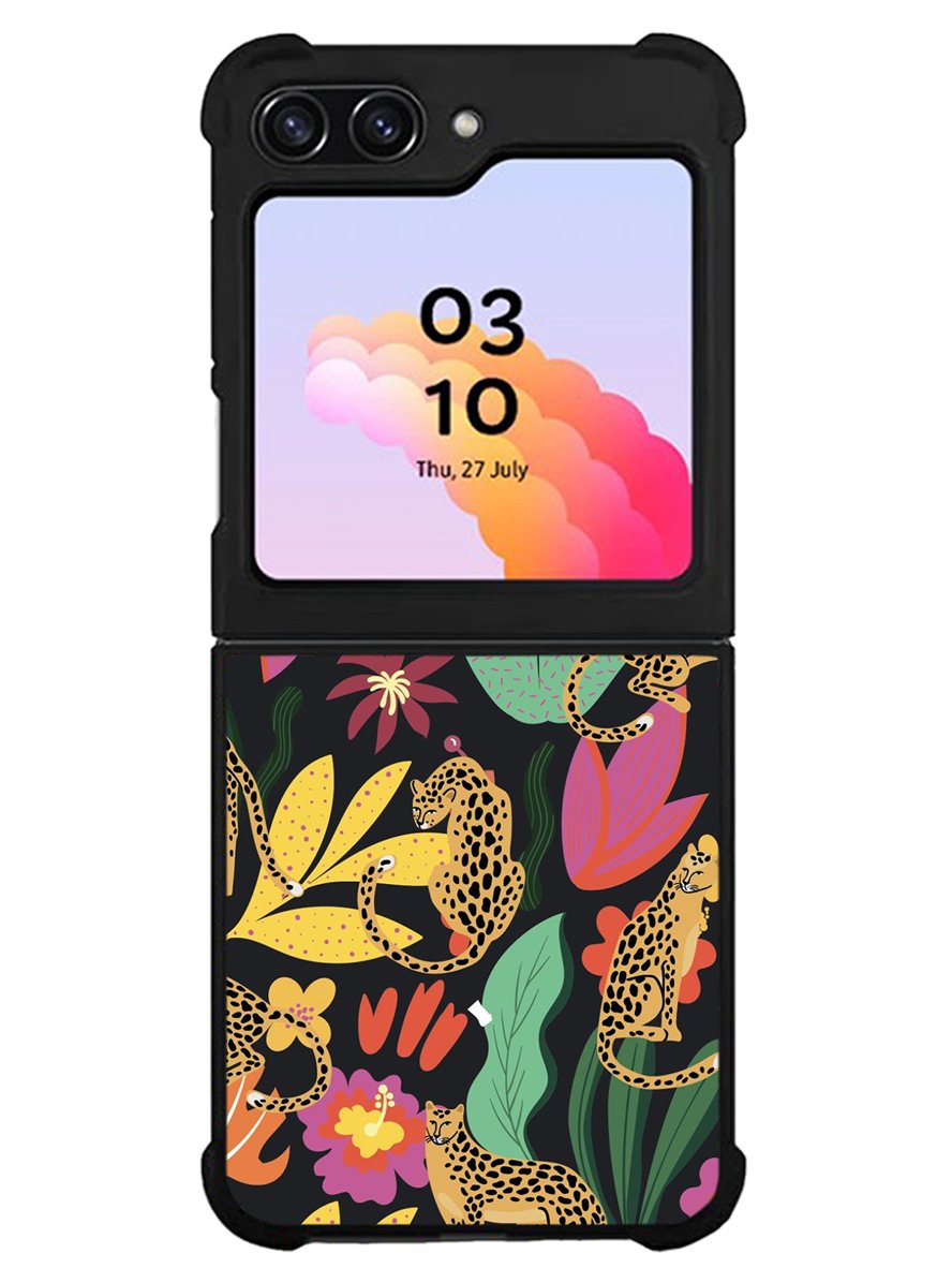 Tiger Forest Pattern Samsung Galaxy Z Flip 5 5G 2023 Case OV9040