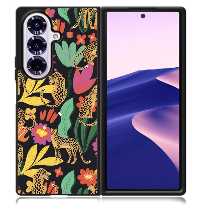 Tiger Forest Pattern Samsung Galaxy Z Fold 7 Case OV9040