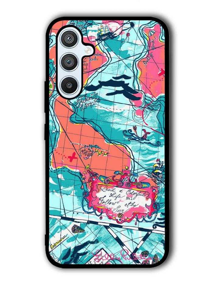 Lilly Pulitzer Map Samsung Galaxy A14 5G Case QC9031