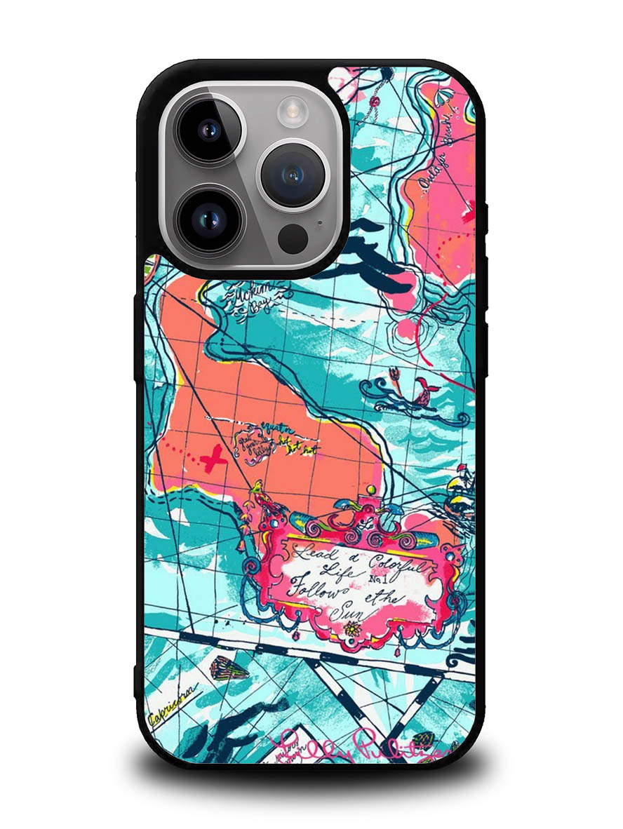 Lilly Pulitzer Map iPhone 16 Pro Case OV9031