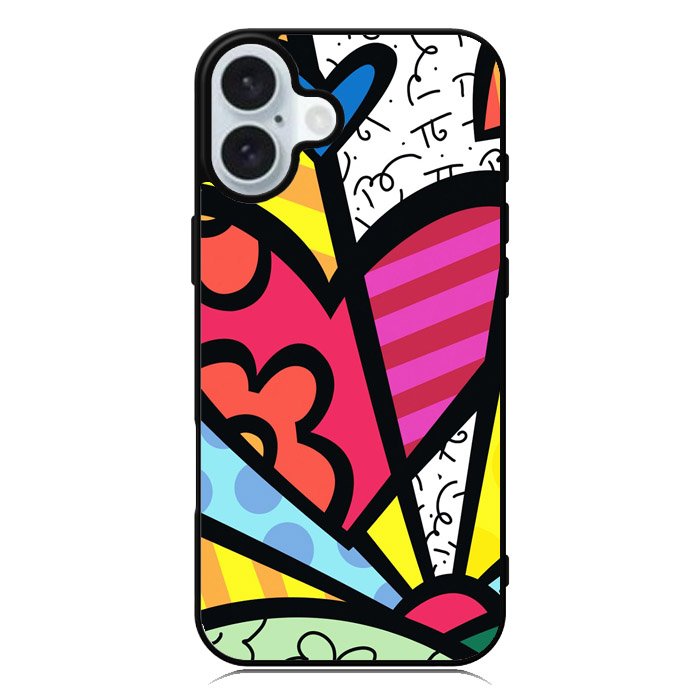 Romero Britto Love iPhone 16 Case QC9035