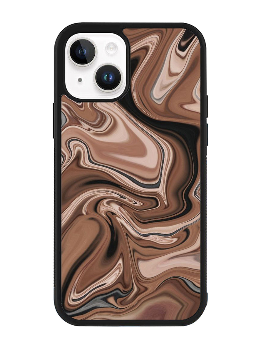 Marble Brown iPhone 14 Plus Case QC11134